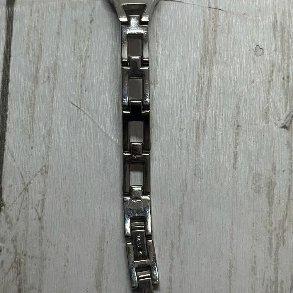 Fossil‎ BIG TIC ES9744 American Flag LED Dial Silver Tone Watch SCRATCHES